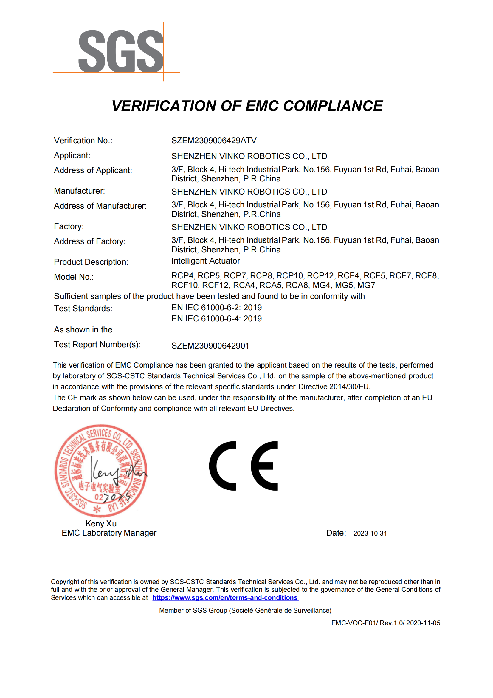 Z3 CE Certificate (SZEM2309006429ATV)